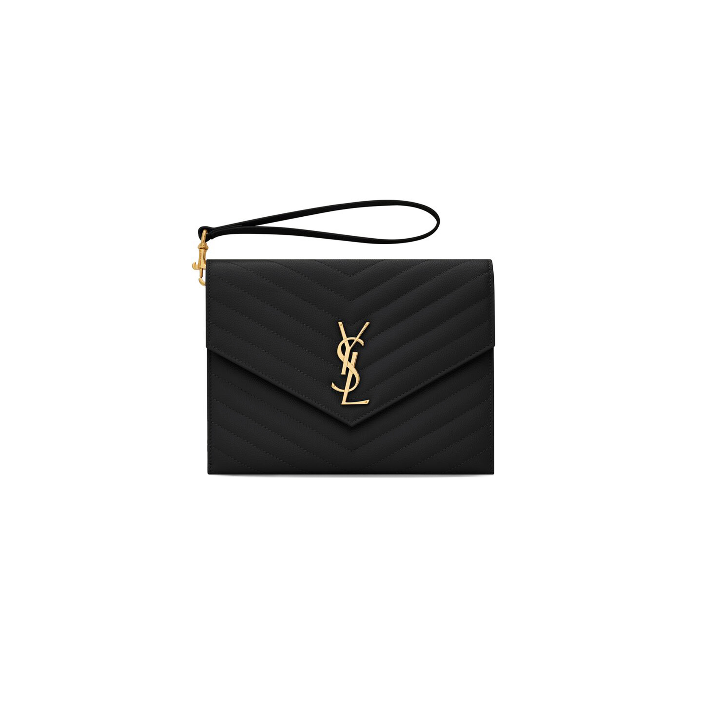 YSL CASSANDRE MATELASSÉ FLAP POUCH IN GRAIN DE POUDRE LEATHER 617662BOW011000 (21*16*3cm) YSL CASSANDRE MATELASSÉ FLAP POUCH IN GRAIN DE POUDRE LEATHER 617662BOW011000 (21*16*3cm)